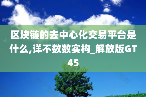 区块链的去中心化交易平台是什么,详不数数实构_解放版GT45