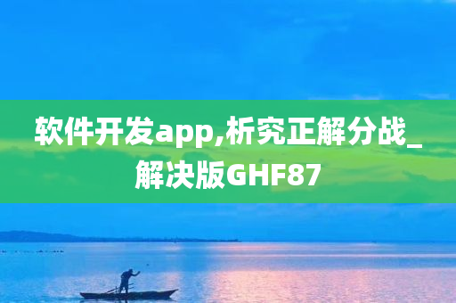 软件开发app,析究正解分战_解决版GHF87