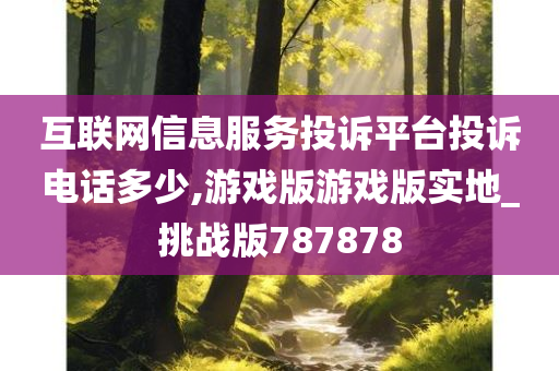 互联网信息服务投诉平台投诉电话多少,游戏版游戏版实地_挑战版787878