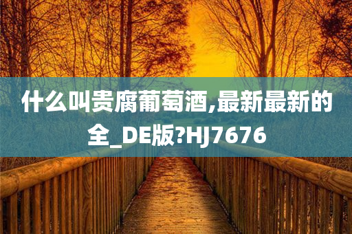 什么叫贵腐葡萄酒,最新最新的全_DE版?HJ7676