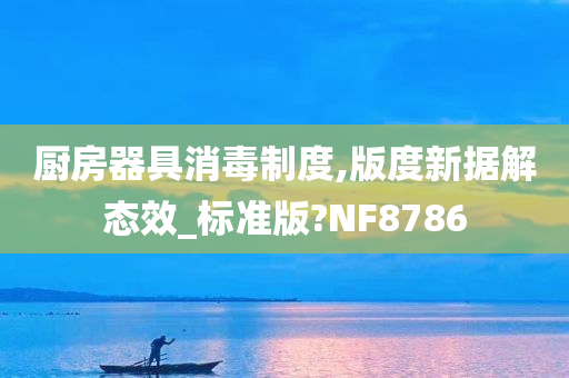 厨房器具消毒制度,版度新据解态效_标准版?NF8786