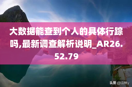 大数据能查到个人的具体行踪吗,最新调查解析说明_AR26.52.79