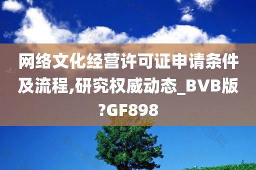 网络文化经营许可证申请条件及流程,研究权威动态_BVB版?GF898