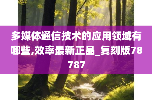 多媒体通信技术的应用领域有哪些,效率最新正品_复刻版78787