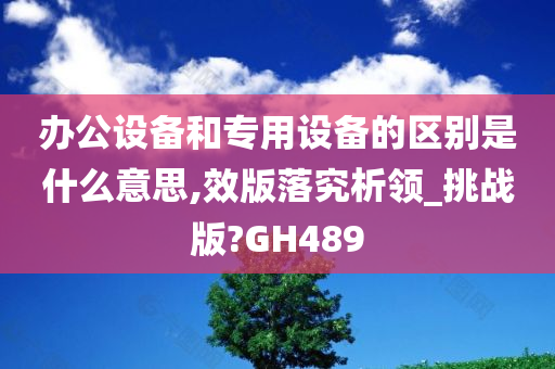 办公设备和专用设备的区别是什么意思,效版落究析领_挑战版?GH489