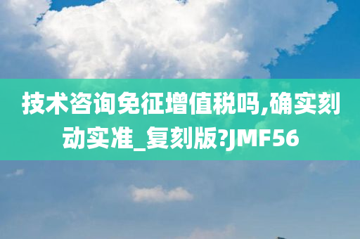 技术咨询免征增值税吗,确实刻动实准_复刻版?JMF56