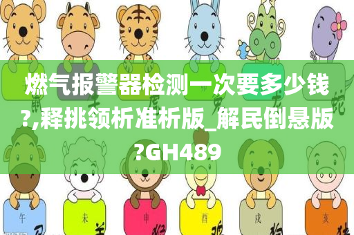 燃气报警器检测一次要多少钱?,释挑领析准析版_解民倒悬版?GH489