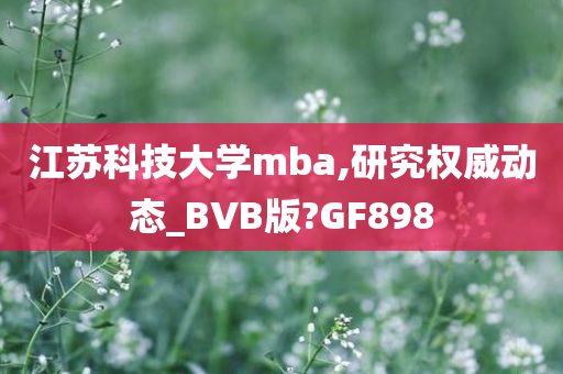 江苏科技大学mba,研究权威动态_BVB版?GF898