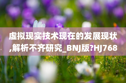 虚拟现实技术现在的发展现状,解析不齐研究_BNJ版?HJ768