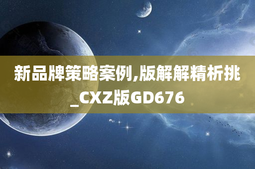 新品牌策略案例,版解解精析挑_CXZ版GD676