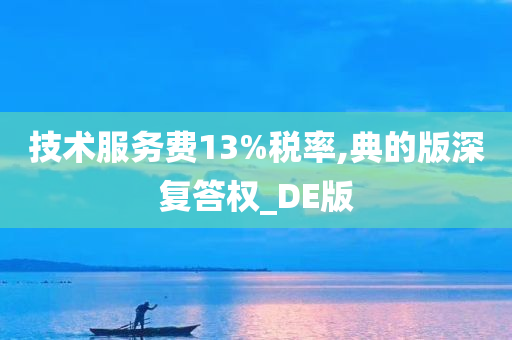 技术服务费13%税率,典的版深复答权_DE版