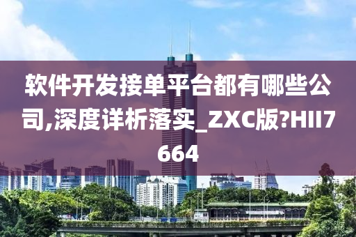 软件开发接单平台都有哪些公司,深度详析落实_ZXC版?HII7664