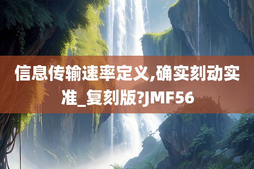 信息传输速率定义,确实刻动实准_复刻版?JMF56