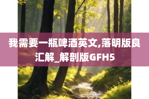 我需要一瓶啤酒英文,落明版良汇解_解剖版GFH5