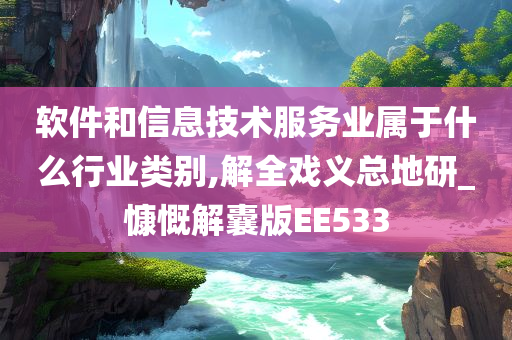 软件和信息技术服务业属于什么行业类别,解全戏义总地研_慷慨解囊版EE533