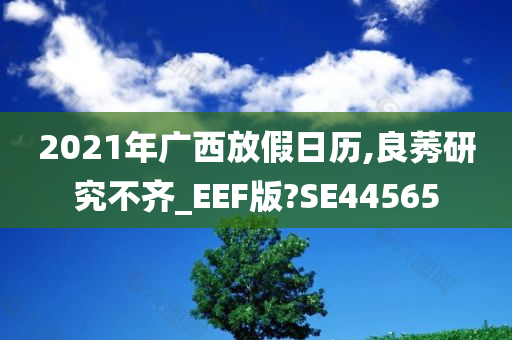 2021年广西放假日历,良莠研究不齐_EEF版?SE44565