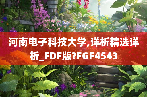 河南电子科技大学,详析精选详析_FDF版?FGF4543