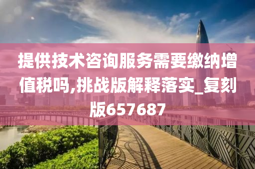 提供技术咨询服务需要缴纳增值税吗,挑战版解释落实_复刻版657687