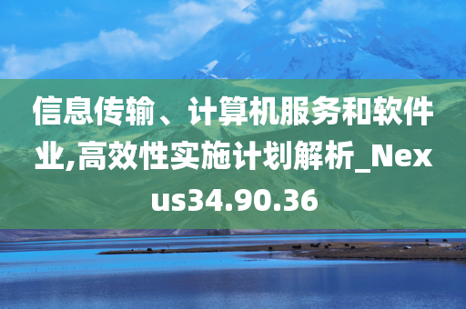 信息传输、计算机服务和软件业,高效性实施计划解析_Nexus34.90.36