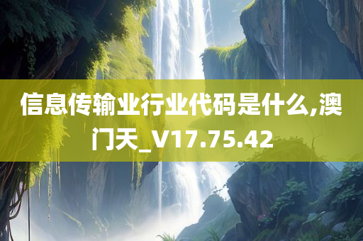 信息传输业行业代码是什么,澳门天_V17.75.42