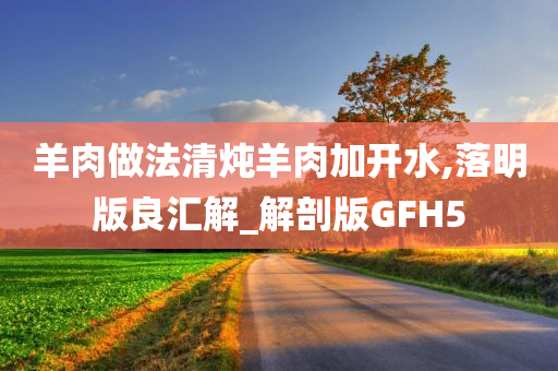 羊肉做法清炖羊肉加开水,落明版良汇解_解剖版GFH5