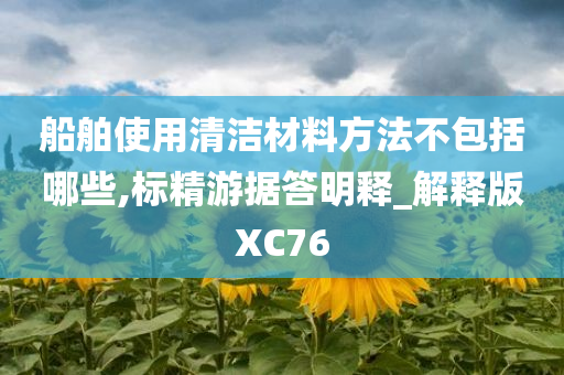 船舶使用清洁材料方法不包括哪些,标精游据答明释_解释版XC76