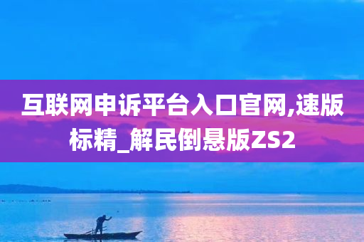 互联网申诉平台入口官网,速版标精_解民倒悬版ZS2