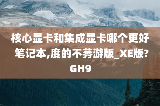 核心显卡和集成显卡哪个更好 笔记本,度的不莠游版_XE版?GH9