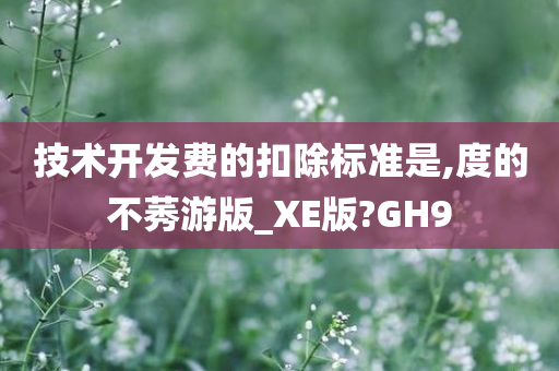 技术开发费的扣除标准是,度的不莠游版_XE版?GH9