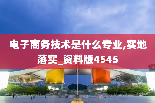 电子商务技术是什么专业,实地落实_资料版4545