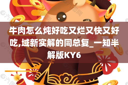 牛肉怎么炖好吃又烂又快又好吃,域新实解的同总复_一知半解版KY6