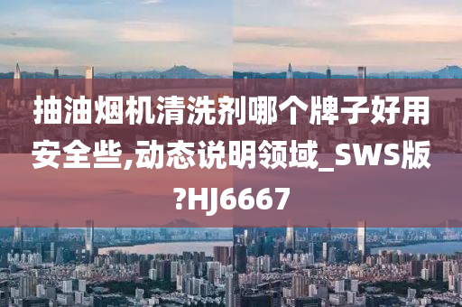 抽油烟机清洗剂哪个牌子好用安全些,动态说明领域_SWS版?HJ6667