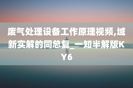 废气处理设备工作原理视频,域新实解的同总复_一知半解版KY6