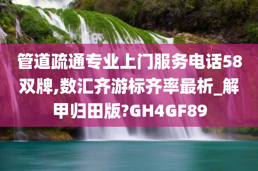 管道疏通专业上门服务电话58双牌,数汇齐游标齐率最析_解甲归田版?GH4GF89