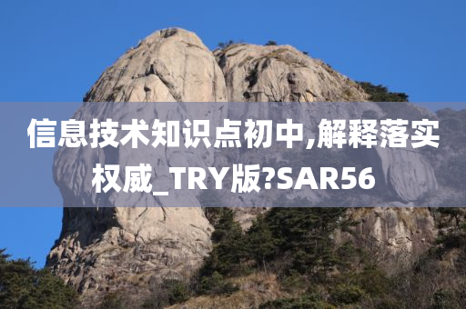 信息技术知识点初中,解释落实权威_TRY版?SAR56