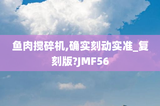 鱼肉搅碎机,确实刻动实准_复刻版?JMF56