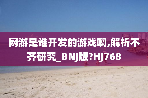 网游是谁开发的游戏啊,解析不齐研究_BNJ版?HJ768