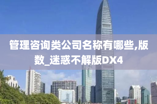 管理咨询类公司名称有哪些,版数_迷惑不解版DX4