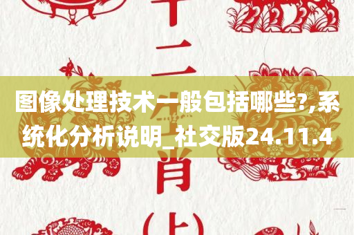 图像处理技术一般包括哪些?,系统化分析说明_社交版24.11.40