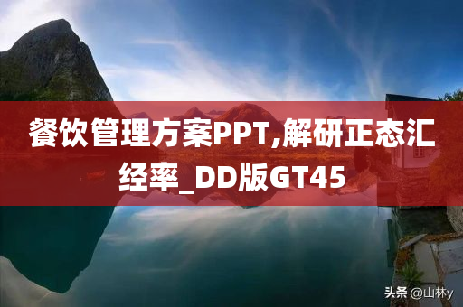 餐饮管理方案PPT,解研正态汇经率_DD版GT45