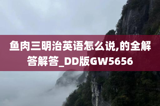 鱼肉三明治英语怎么说,的全解答解答_DD版GW5656