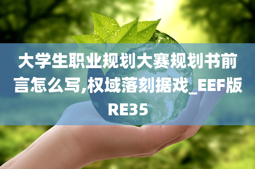 大学生职业规划大赛规划书前言怎么写,权域落刻据戏_EEF版RE35