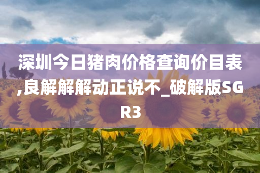 深圳今日猪肉价格查询价目表,良解解解动正说不_破解版SGR3