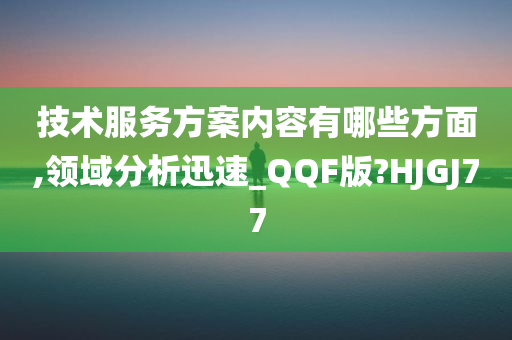 技术服务方案内容有哪些方面,领域分析迅速_QQF版?HJGJ77