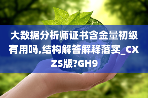 大数据分析师证书含金量初级有用吗,结构解答解释落实_CXZS版?GH9