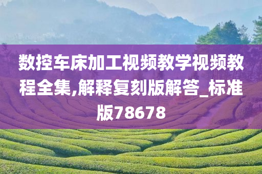 数控车床加工视频教学视频教程全集,解释复刻版解答_标准版78678