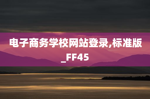 电子商务学校网站登录,标准版_FF45