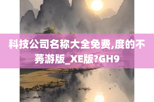 科技公司名称大全免费,度的不莠游版_XE版?GH9