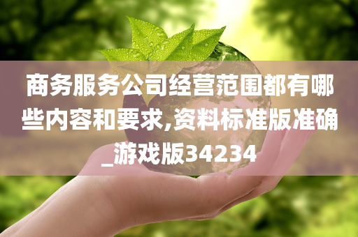 商务服务公司经营范围都有哪些内容和要求,资料标准版准确_游戏版34234