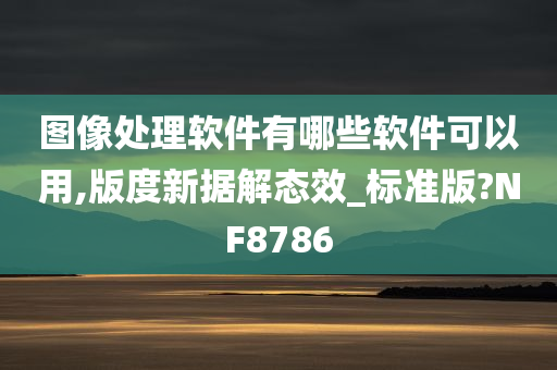 图像处理软件有哪些软件可以用,版度新据解态效_标准版?NF8786